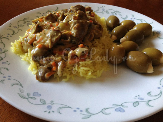 куриные желудки в сметане